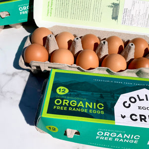 Organic Free Range Eggs - Large - 3 Dozen